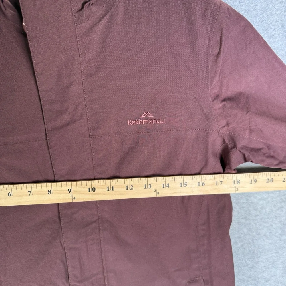 Kathmandu ngx2 Rain Jacket Youth 14 Burgundy Hooded Hiking Waterproof Coat
